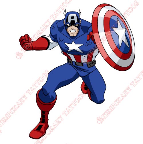 Captain America Customize Temporary Tattoos Stickers NO.77